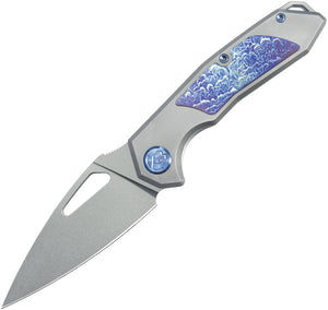 Kubey KB Knives Coeus Framelock Titanium & Timascus Folding S35VN Pocket Knife 286A