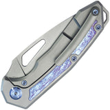 Kubey KB Knives Coeus Framelock Titanium & Timascus Folding S35VN Pocket Knife 286A