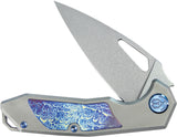 Kubey KB Knives Coeus Framelock Titanium & Timascus Folding S35VN Pocket Knife 286A