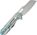 Kubey Atlas Framelock Gray Titanium Folding Bohler M390 Pocket Knife 290E