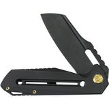 Kubey Atlas Framelock Black Titanium Folding Bohler M390 Pocket Knife 290F