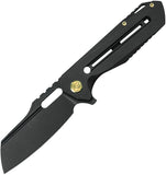 Kubey Atlas Framelock Black Titanium Folding Bohler M390 Pocket Knife 290F