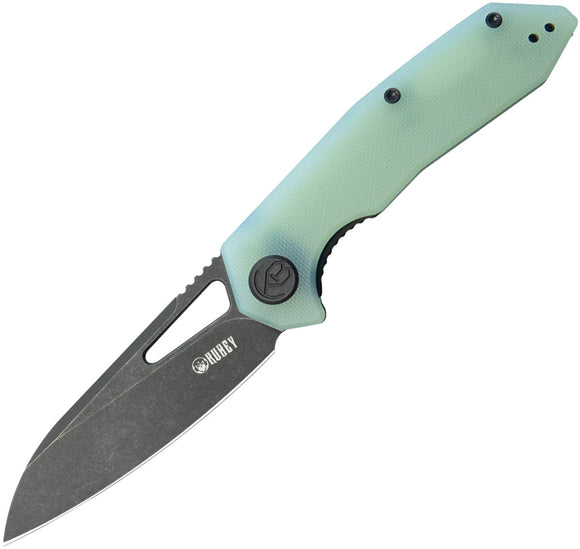 Kubey Vagrant Linerlock Jade G10 Folding Black 14C28N Pocket Knife 291R