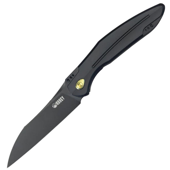 Kubey Barracuda Linerlock Black Titanium Folding Bohler M390 Pocket Knife 299B