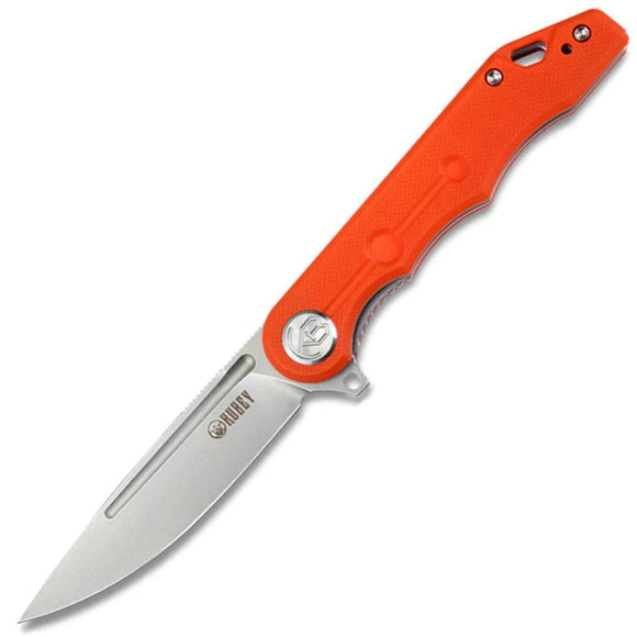 Kubey Mizo Linerlock Orange G10 Folding AUS-10 Drop Point Pocket Knife 312I