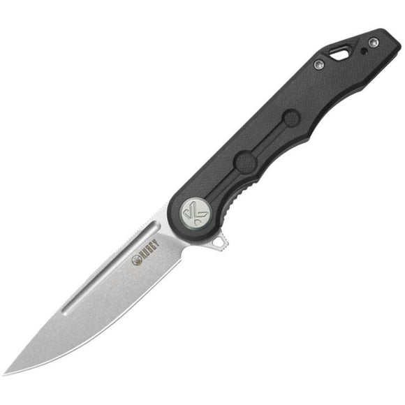 Kubey Mizo Linerlock Black G10 Folding 14C28N Drop Point Pocket Knife 312R