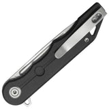 Kubey Mizo Linerlock Black G10 Folding 14C28N Drop Point Pocket Knife 312R