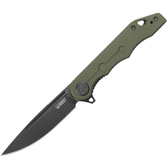 Kubey Mizo Linerlock Green G10 Folding 14C28N Drop Point Pocket Knife 312T