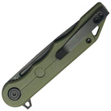 Kubey Mizo Linerlock Green G10 Folding 14C28N Drop Point Pocket Knife 312T