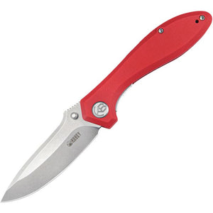 Kubey Ruckus Linerlock Red G10 Folding AUS-10 Drop Pt Pocket Knife 314J