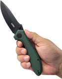 Kubey Ruckus Linerlock Green G10 Folding AUS-10 Drop Pt Pocket Knife 314L