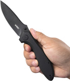 Kubey Ruckus Linerlock Blackout G10 Folding AUS-10 Drop Pt Pocket Knife 314O