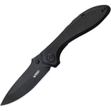 Kubey Ruckus Linerlock Blackout G10 Folding AUS-10 Drop Pt Pocket Knife 314O