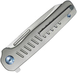 Kubey KB Knives Steelhead Linerlock Gray Titanium Folding M390 Pocket Knife 315A