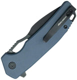 Kubey RDF Button Lock Blue G10 Folding Sandvik 14C28N Pocket Knife 316J