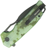 Kubey RDF Button Lock Digital Camo G10 Folding 14C28N Pocket Knife 316M