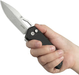 Kubey RDF Button Lock Black G10 Folding Sandvik 14C28N Pocket Knife 316N