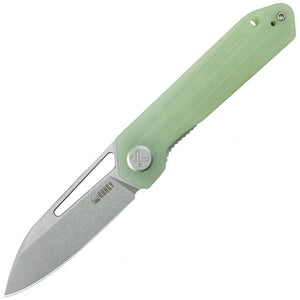 Kubey Royal Linerlock Jade G10 Folding 14C28N Clip Point Pocket Knife 321R