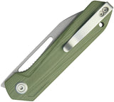 Kubey Royal Linerlock Green G10 Folding 14C28N Clip Point Pocket Knife 321S
