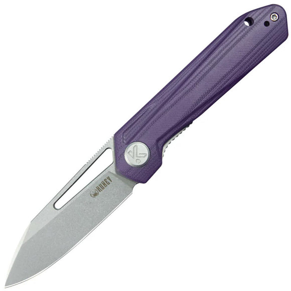 Kubey Royal Linerlock Purple G10 Folding 14C28N Clip Point Pocket Knife 321U