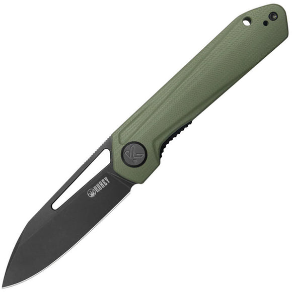 Kubey Royal Linerlock Green G10 Folding 14C28N Clip Point Pocket Knife 321W