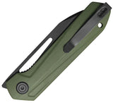 Kubey Royal Linerlock Green G10 Folding 14C28N Clip Point Pocket Knife 321W