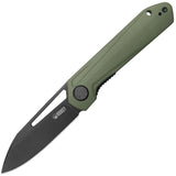 Kubey Royal Linerlock Green G10 Folding 14C28N Clip Point Pocket Knife 321W