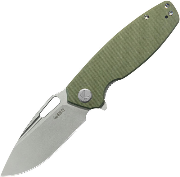 Kubey Tityus Linerlock Green G10 Folding 14C28N Drop Point Pocket Knife 322P