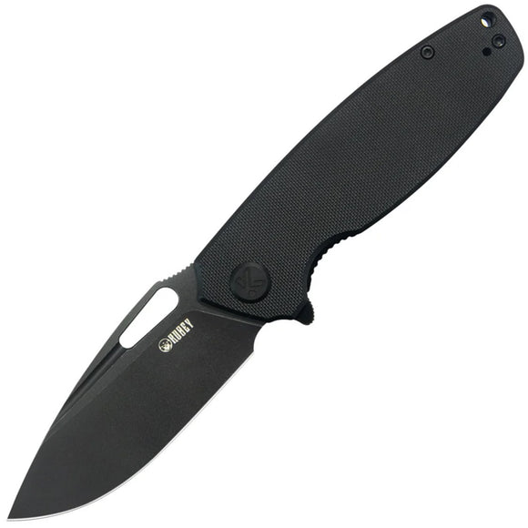 Kubey Tityus Linerlock Blackout G10 Folding 14C28N Drop Point Pocket Knife 322T
