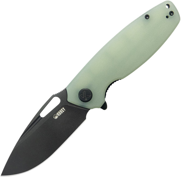 Kubey Tityus Linerlock Jade G10 Folding 14C28N Drop Point Pocket Knife 322X