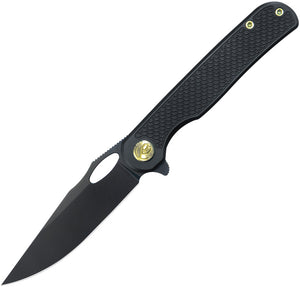 Kubey KB Knives Hydro Framelock Black Titanium Folding Bohler M390 Pocket Knife 323B