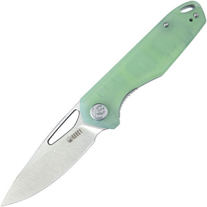 Kubey Doris Linerlock Jade G10 Folding Sandvik 14C28N Drop Pt Pocket Knife 324F