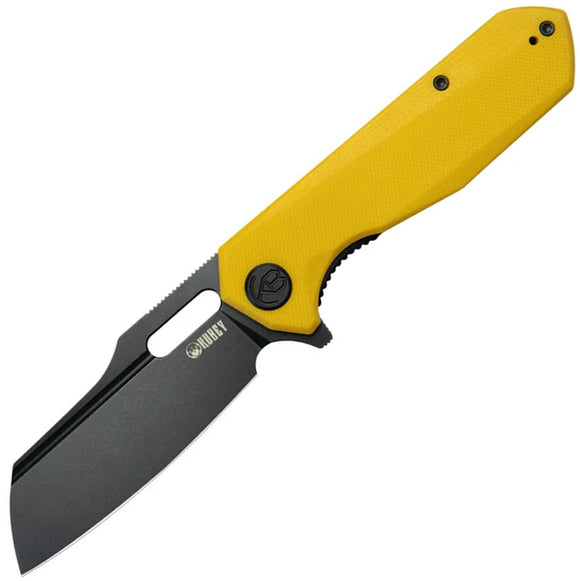 Kubey Atlas Linerlock Yellow G10 Folding 14C28N Sheepsfoot Pocket Knife 328E