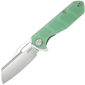 Kubey Atlas Linerlock Jade G10 Folding 14C28N Sheepsfoot Pocket Knife 328I