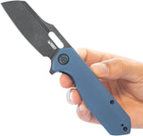 Kubey Atlas Linerlock Blue G10 Folding Blackwash 14C28N Sheepsfoot Pocket Knife 328K