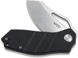Kubey Ceyx Linerlock Black G10 Folding Satin D2 Steel Pocket Knife 335A