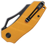 Kubey Ceyx Linerlock Yellow G10 Folding D2 Steel Pocket Knife 335C