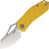 Kubey Ceyx Linerlock Yellow G10 Folding Satin D2 Steel Pocket Knife 335E