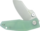 Kubey Monsterdog Linerlock Jade G10 Folding 14C28N Pocket Knife 337L