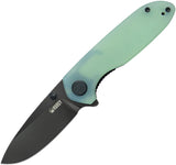 Kubey Belus EDC Linerlock Jade G10 Folding Blackwash 14C28N Pocket Knife 342K
