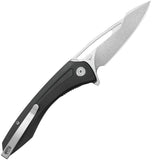Kubey Merced Linerlock Black G10 Folding 14C28N Drop Pt Pocket Knife 345K
