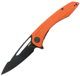 Kubey Merced Linerlock Orange G10 Folding 14C28N Drop Pt Pocket Knife 345N