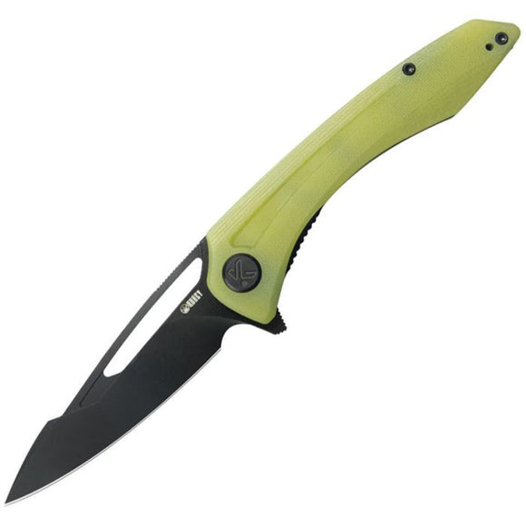 Kubey Merced Linerlock Translucent Yellow G10 Folding 14C28N Pocket Knife 345Q
