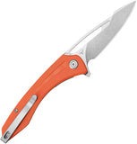 Kubey Merced Linerlock Orange G10 Folding 14C28N Drop Pt Pocket Knife 345S