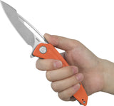 Kubey Merced Linerlock Orange G10 Folding 14C28N Drop Pt Pocket Knife 345S