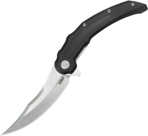 Kubey Wave Crest Linerlock Black G10 Folding 14C28N Pikal Pocket Knife 346A