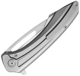 Kubey KB Knives Merced Framelock Gray Titanium Folding M390 Pocket Knife 352A