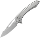 Kubey KB Knives Merced Framelock Gray Titanium Folding M390 Pocket Knife 352A