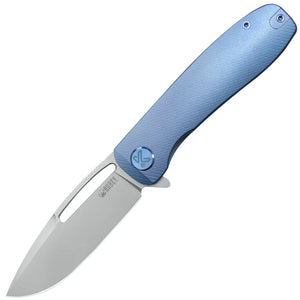 Kubey Supercell Linerlock Blue Titanium Folding 14C28N Pocket Knife 353B