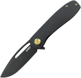 Kubey Supercell Linerlock Black Titanium Folding 14C28N Pocket Knife 353D